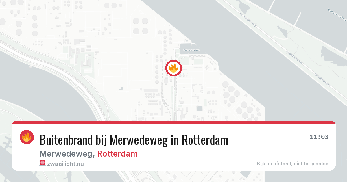 Buitenbrand bij Merwedeweg in Rotterdam — 10 jul 2026