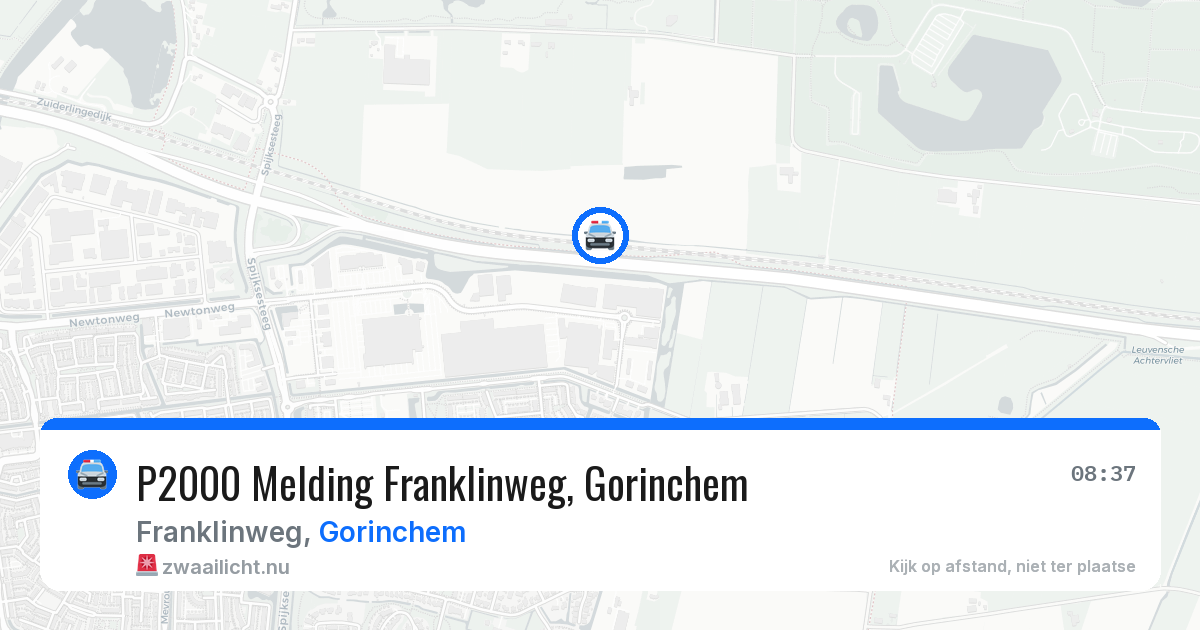 P2000 Melding Franklinweg, Gorinchem — 28 apr 2026