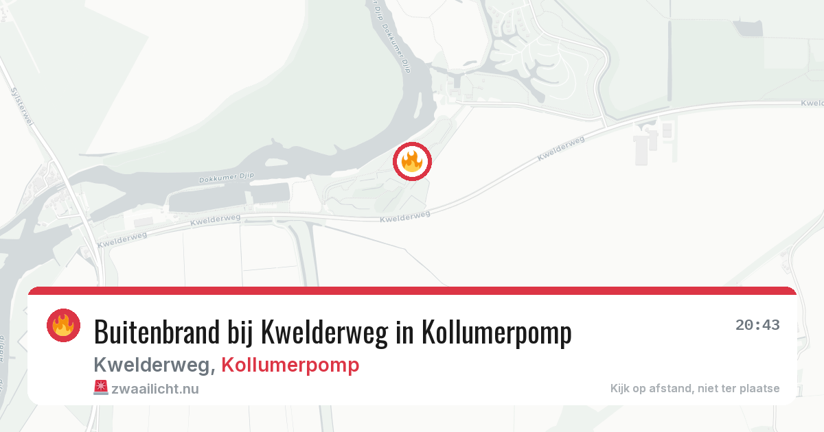 Buitenbrand bij Kwelderweg in Kollumerpomp — 21 feb 2026
