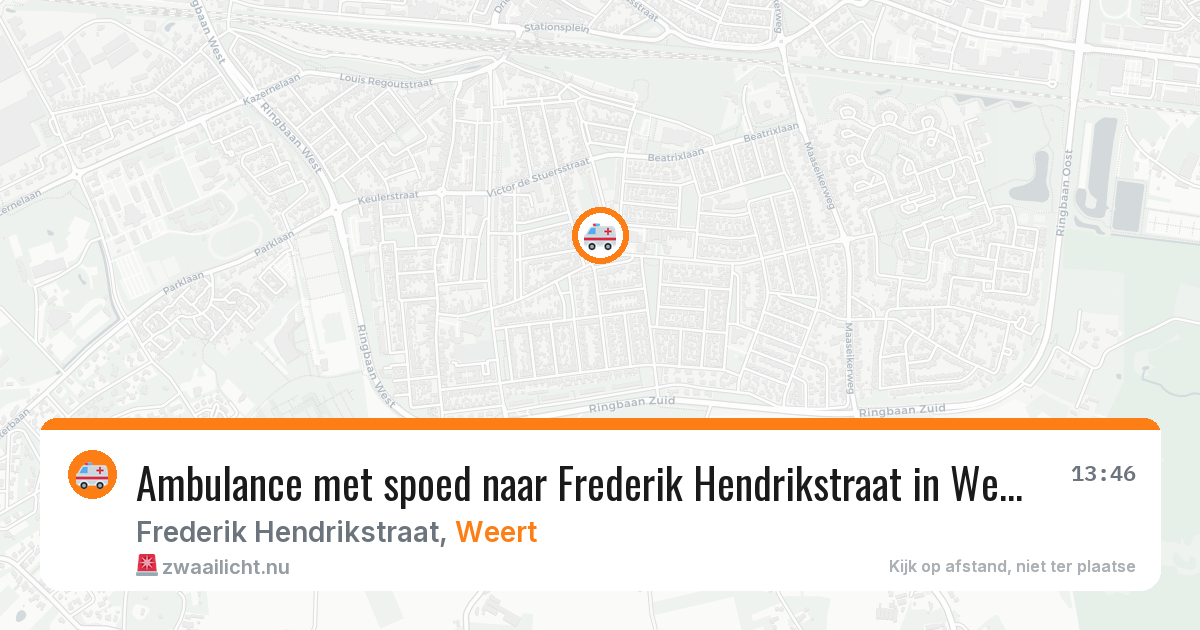 Ambulance met spoed naar Frederik Hendrikstraat in Weert — 5 jun 2026
