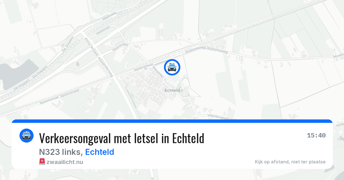 Verkeersongeval met letsel in Echteld — 13 mrt 2026