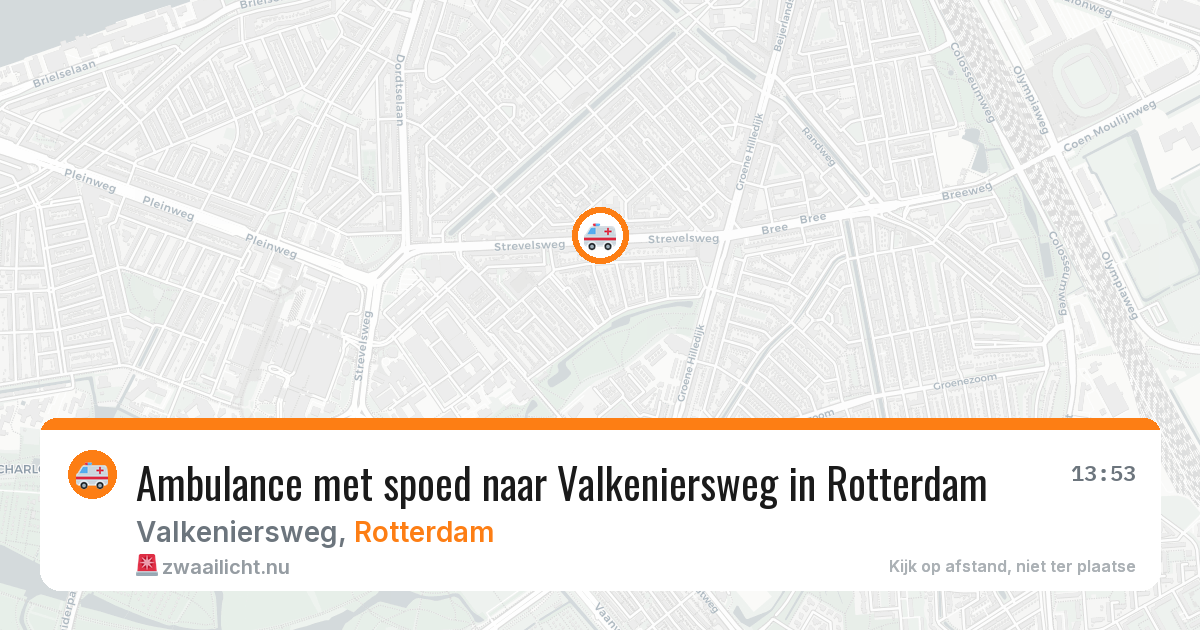 Ambulance met spoed naar Valkeniersweg in Rotterdam — 24 jul 2026
