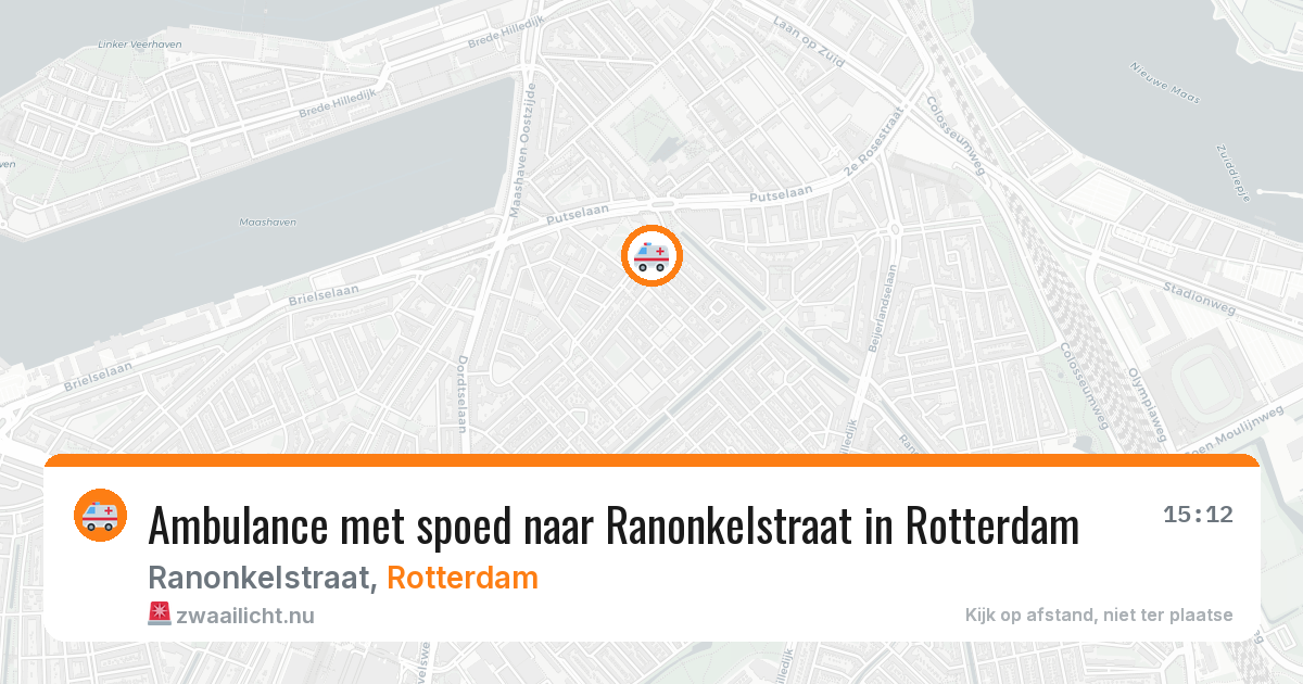 Ambulance met spoed naar Ranonkelstraat in Rotterdam — 7 mei 2026
