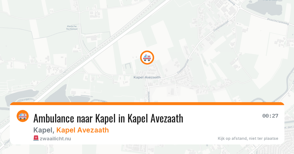 Ambulance naar Kapel in Kapel Avezaath — 23 jul 2026