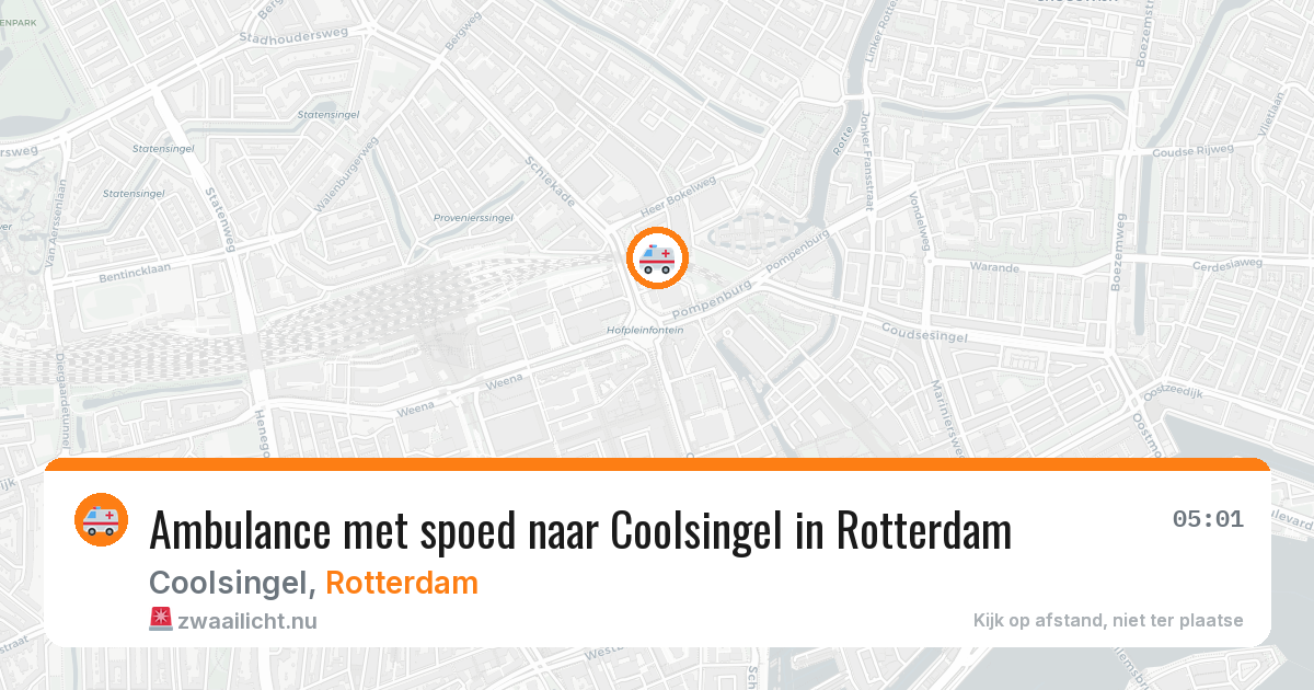 Ambulance met spoed naar Coolsingel in Rotterdam — 17 jul 2026