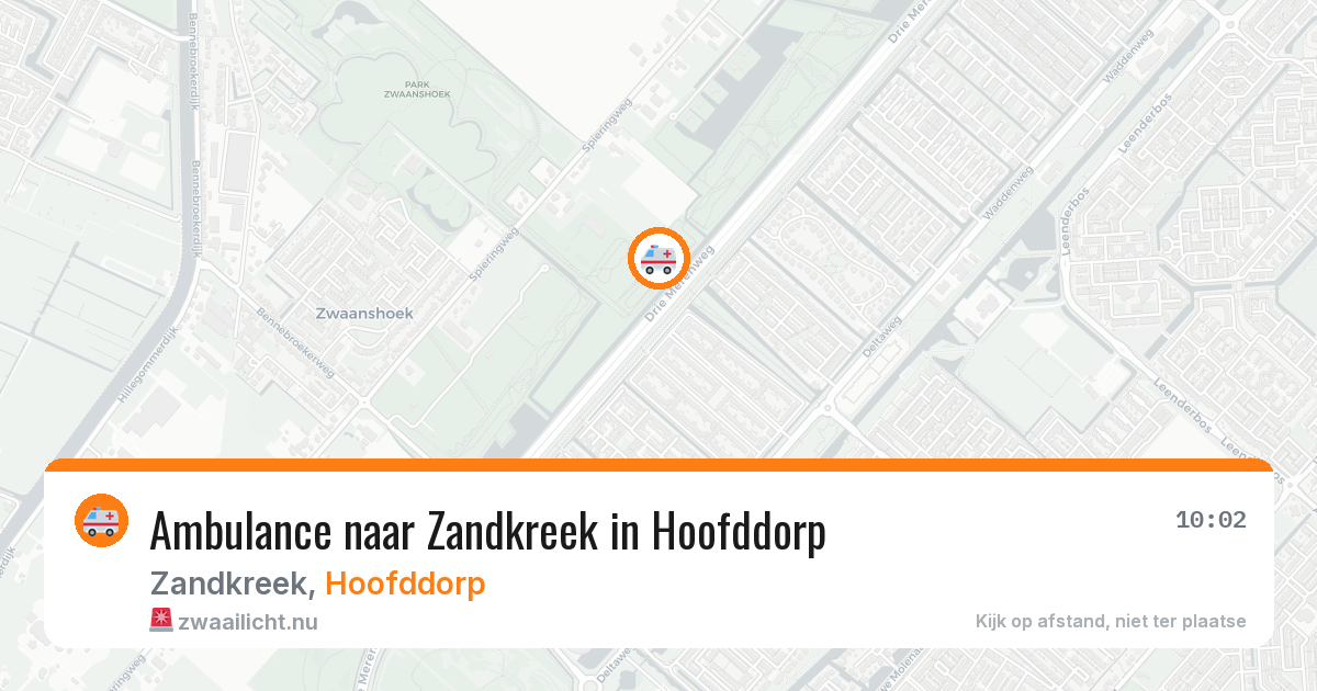 Ambulance naar Zandkreek in Hoofddorp — 20 jul 2026