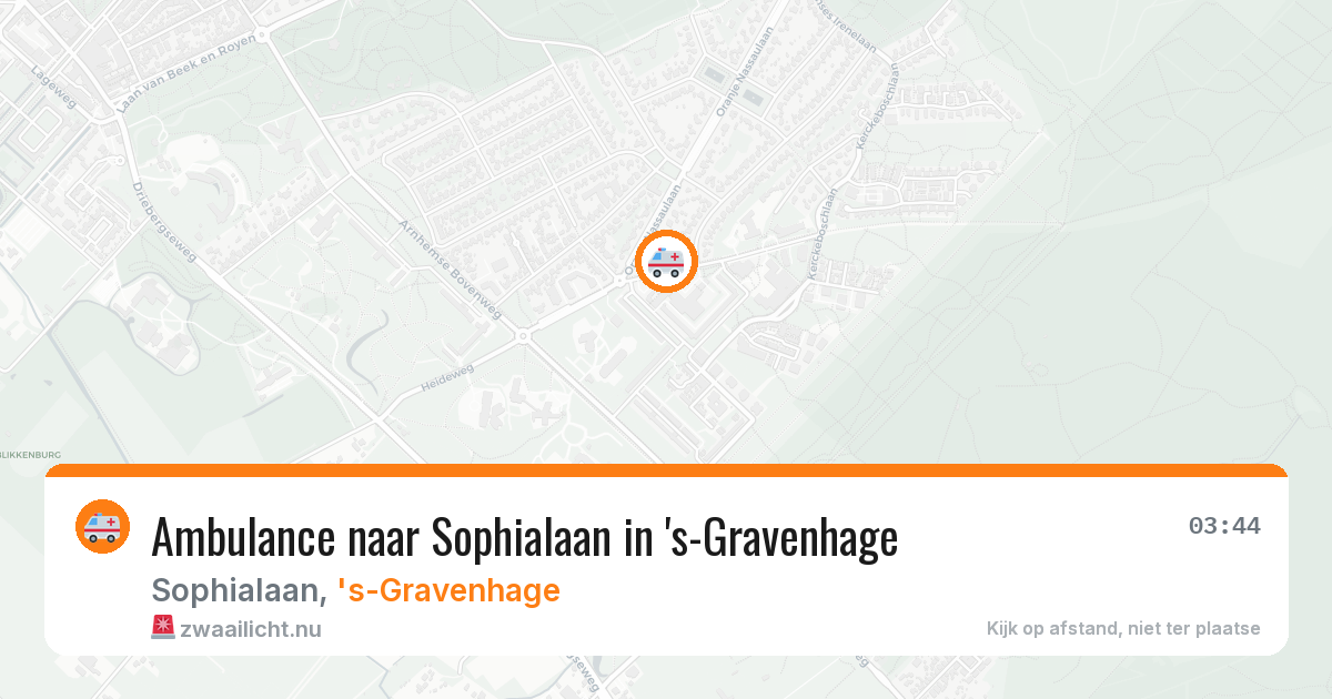 Ambulance naar Sophialaan in 's-Gravenhage — 15 mrt 2026