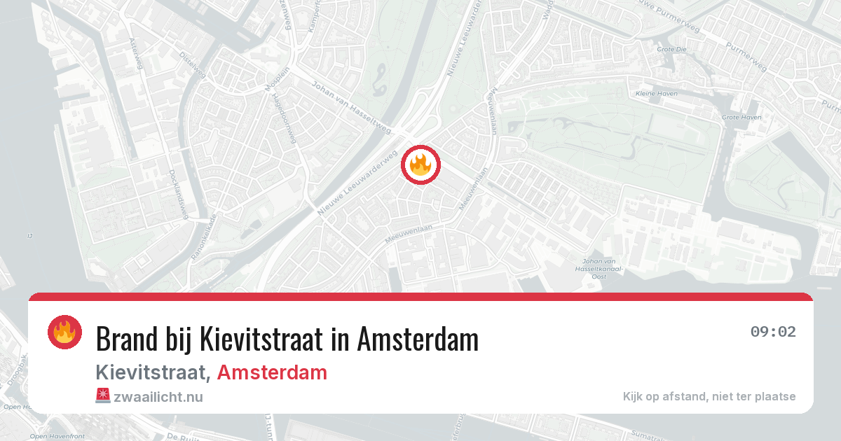 Brand bij Kievitstraat in Amsterdam — 19 jul 2026