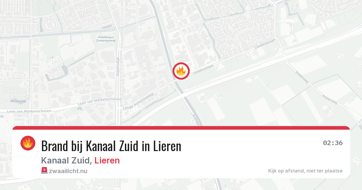 Brand bij Kanaal Zuid in Lieren — 25 mrt 2026