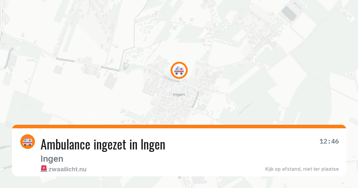 Ambulance ingezet in Ingen — 19 mei 2026