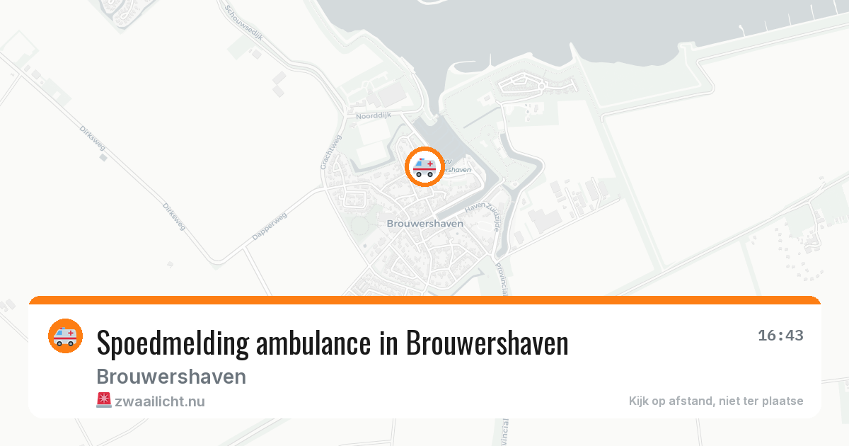 Spoedmelding ambulance in Brouwershaven — 17 jul 2026