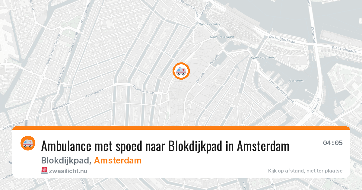 Ambulance met spoed naar Blokdijkpad in Amsterdam — 6 jun 2026