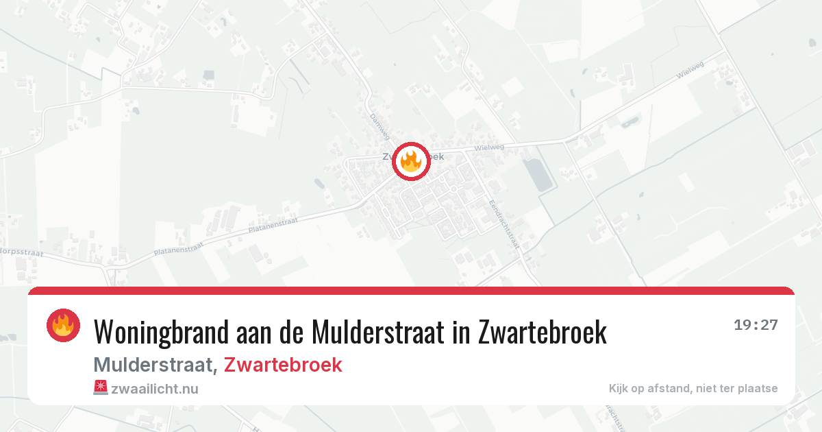 Woningbrand aan de Mulderstraat in Zwartebroek — 31 jan 2026