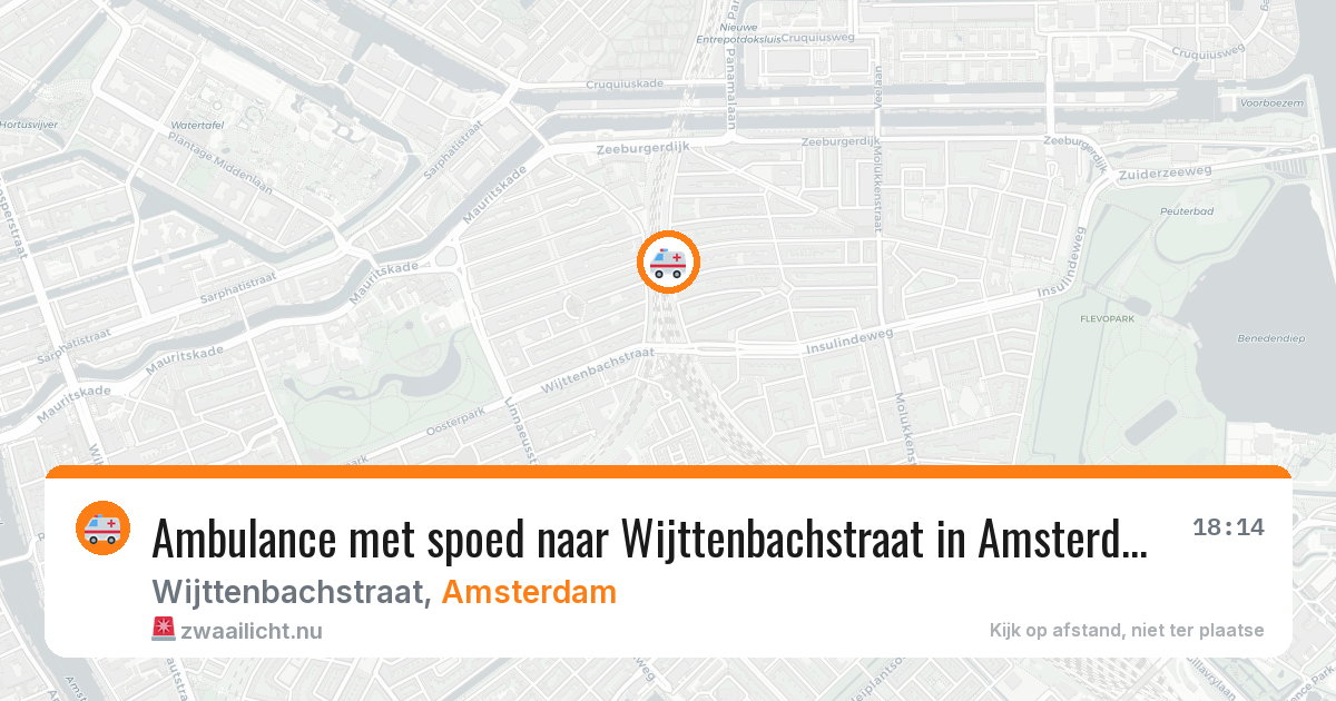 Ambulance met spoed naar Wijttenbachstraat in Amsterdam — 20 mrt 2026