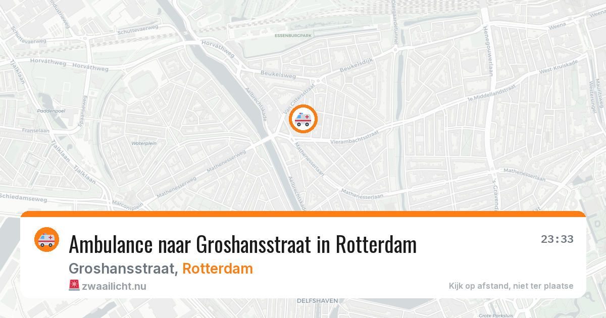 Ambulance naar Groshansstraat in Rotterdam — 12 jul 2026