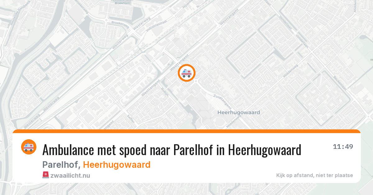 Ambulance met spoed naar Parelhof in Heerhugowaard — 11 jul 2026