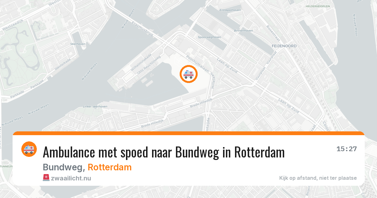 Ambulance met spoed naar Bundweg in Rotterdam — 11 jul 2026