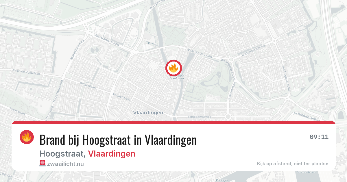 Brand bij Hoogstraat in Vlaardingen — 5 jun 2026
