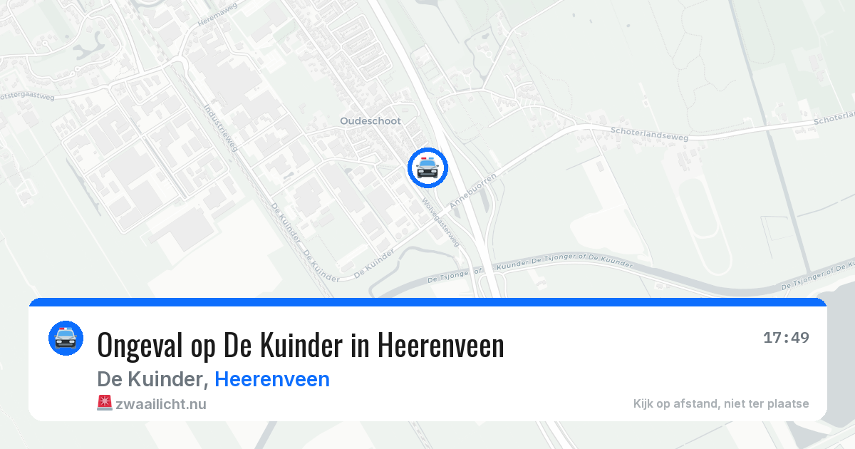 Ongeval op De Kuinder in Heerenveen — 19 apr 2026
