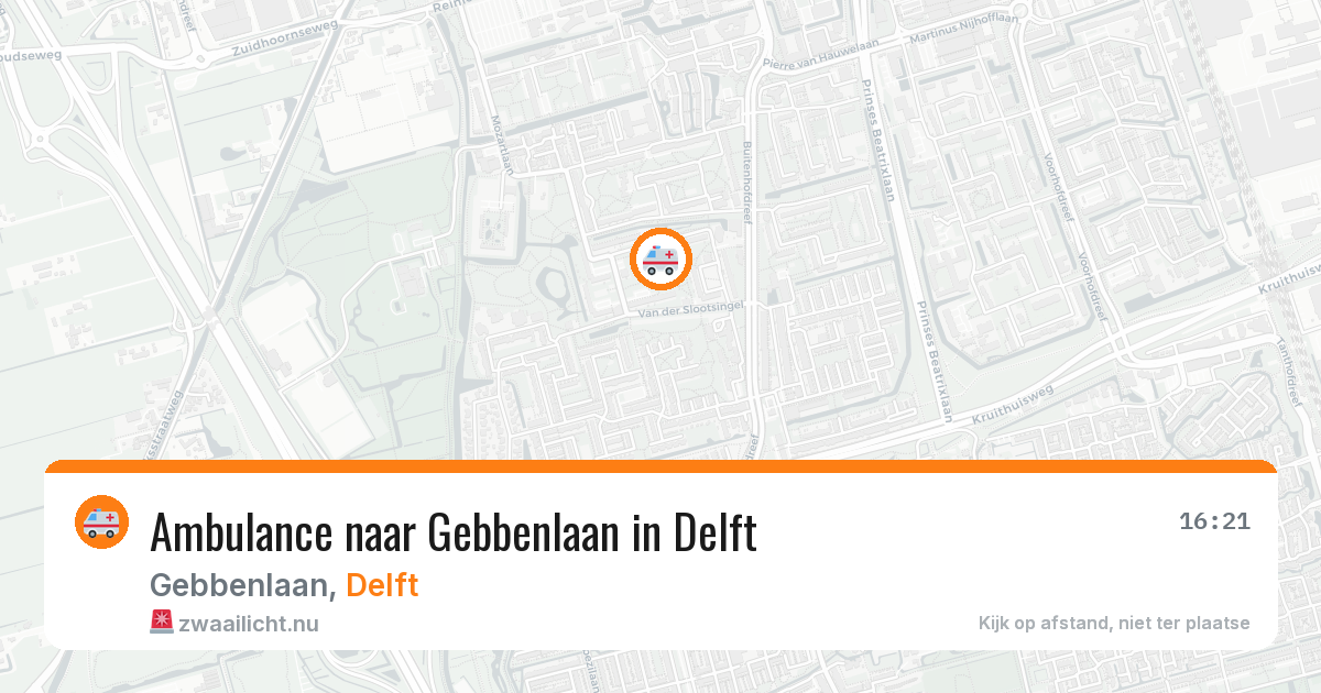 Ambulance naar Gebbenlaan in Delft — 21 mei 2026