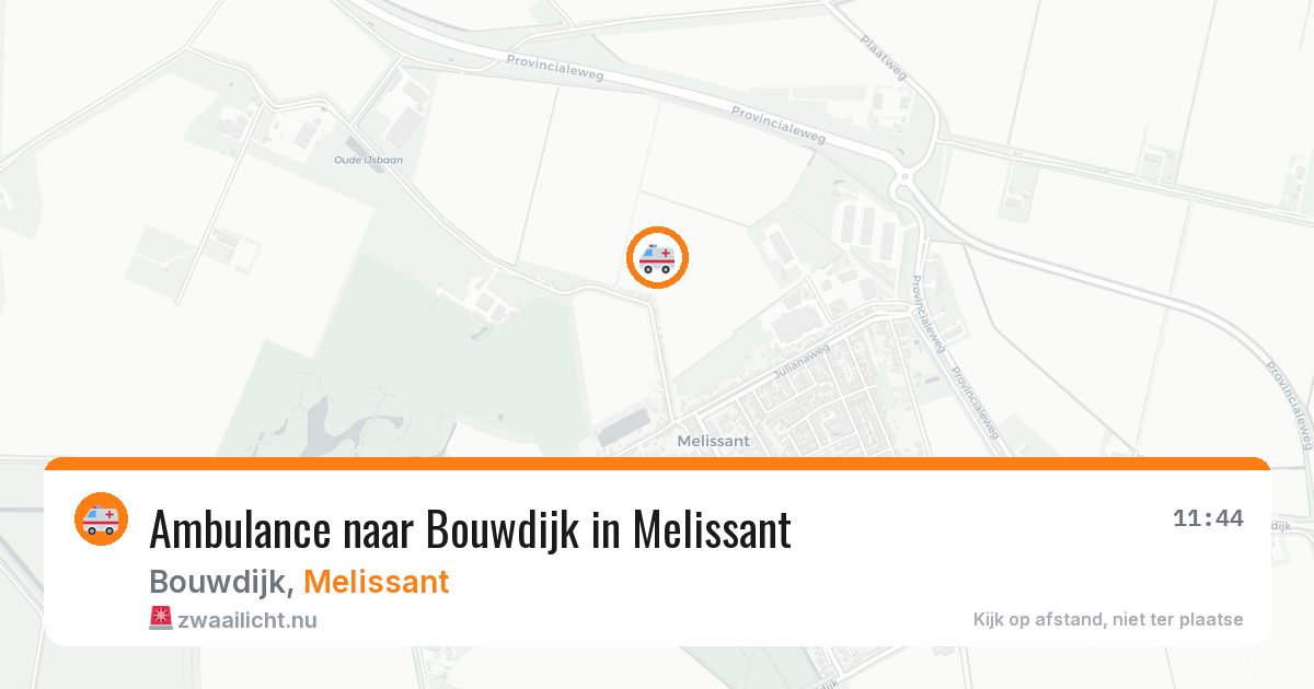 Ambulance naar Bouwdijk in Melissant — 16 jul 2026