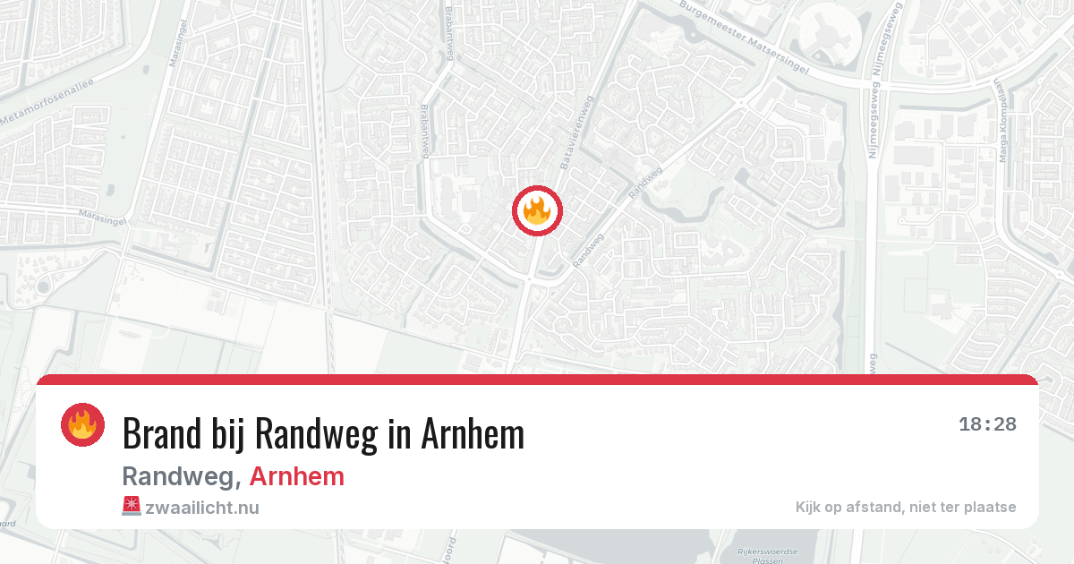 Brand bij Randweg in Arnhem — 29 mei 2026