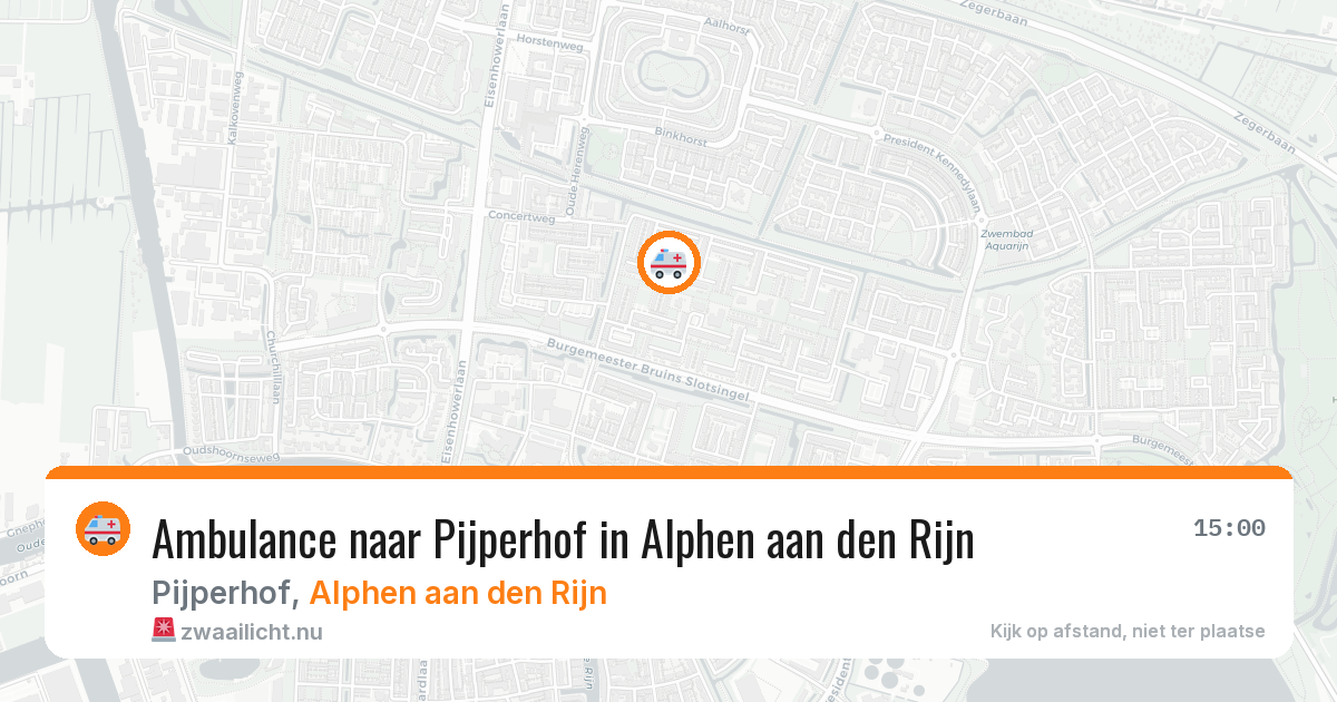 Ambulance naar Pijperhof in Alphen aan den Rijn — 13 jul 2026