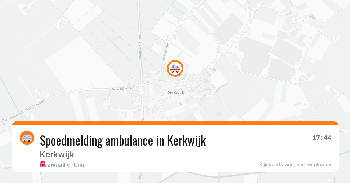 Spoedmelding ambulance in Kerkwijk — 22 jun 2026