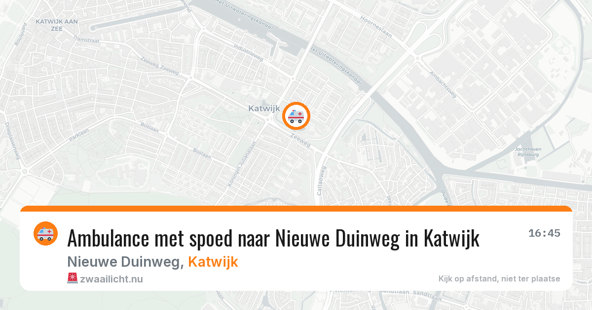 Ambulance met spoed naar Nieuwe Duinweg in Katwijk — 3 mrt 2026