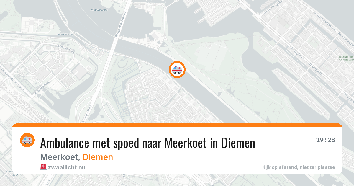 Ambulance met spoed naar Meerkoet in Diemen — 26 jul 2026