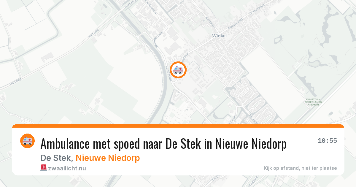 Ambulance met spoed naar De Stek in Nieuwe Niedorp — 27 jul 2026