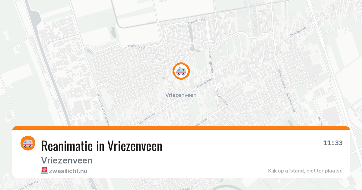 Reanimatie in Vriezenveen — 22 jul 2026