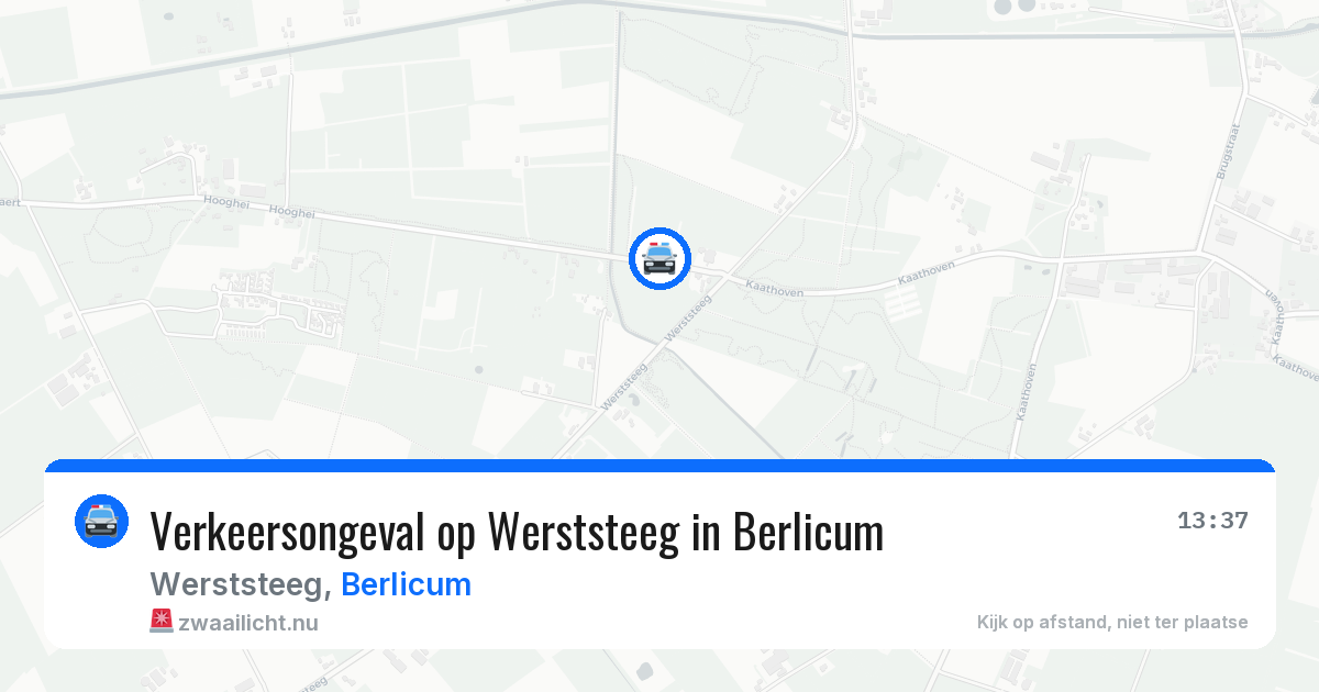 Verkeersongeval op Werststeeg in Berlicum — 24 jul 2026
