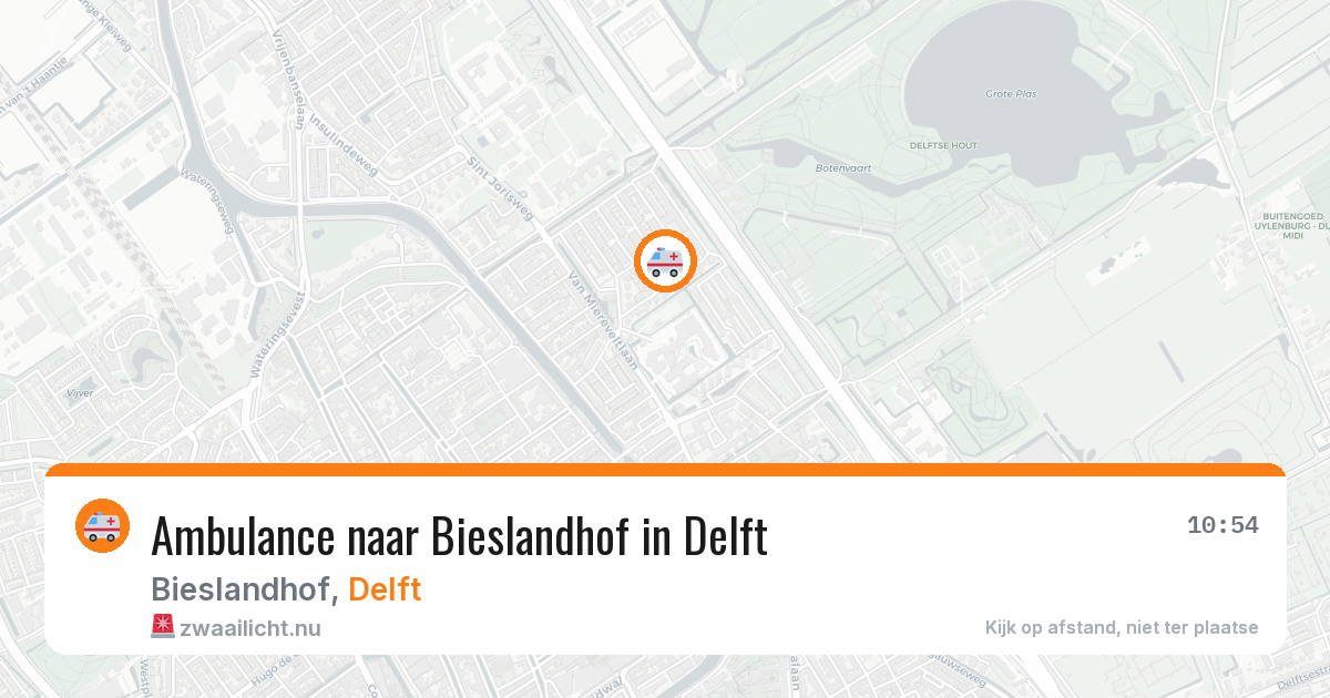 Ambulance naar Bieslandhof in Delft — 16 jul 2026