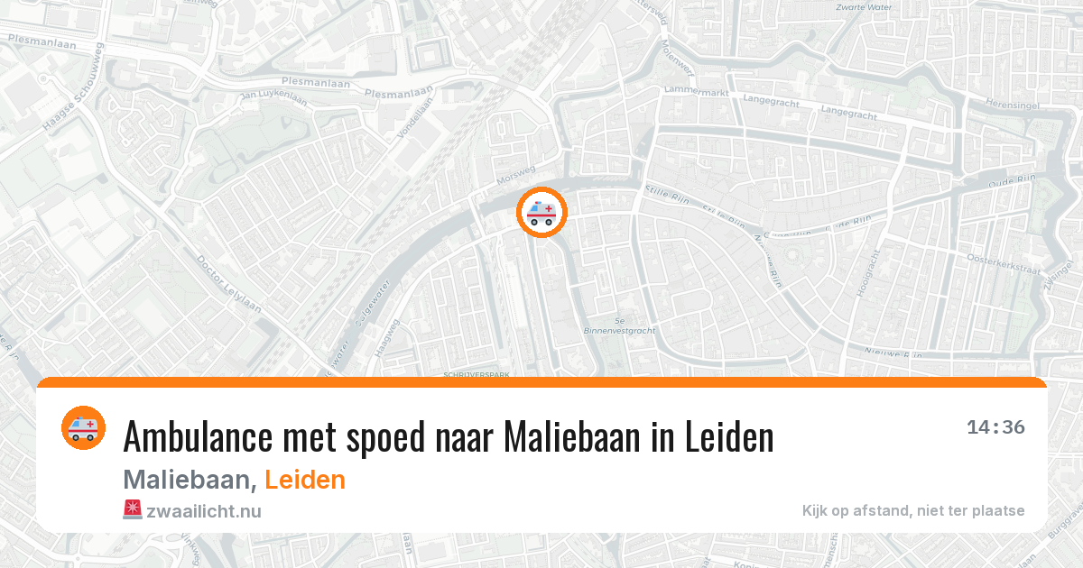 Ambulance met spoed naar Maliebaan in Leiden — 20 mrt 2026