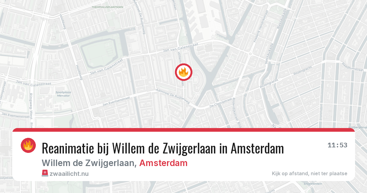 Reanimatie bij Willem de Zwijgerlaan in Amsterdam — 13 jul 2026