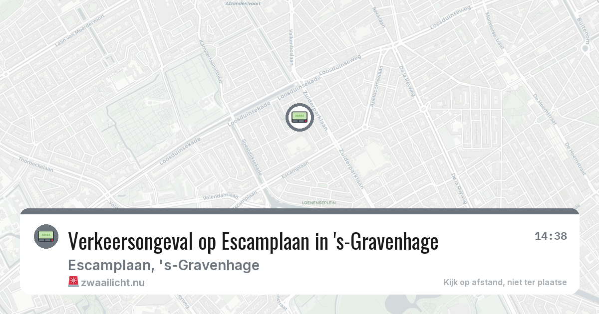 Verkeersongeval op Escamplaan in 's-Gravenhage — 28 feb 2026