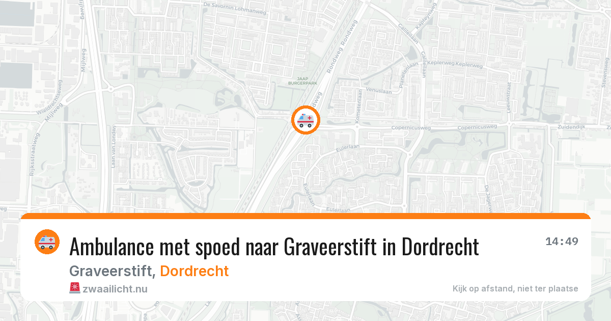 Ambulance met spoed naar Graveerstift in Dordrecht — 13 mei 2026
