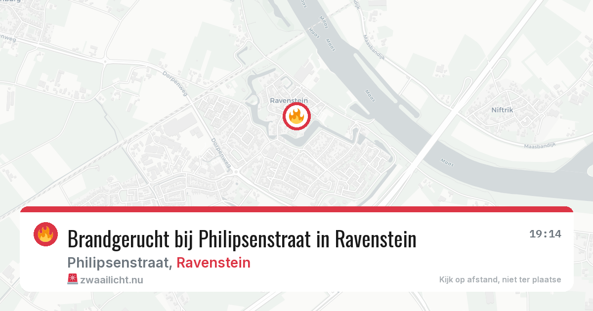 Brandgerucht bij Philipsenstraat in Ravenstein — 24 jun 2026