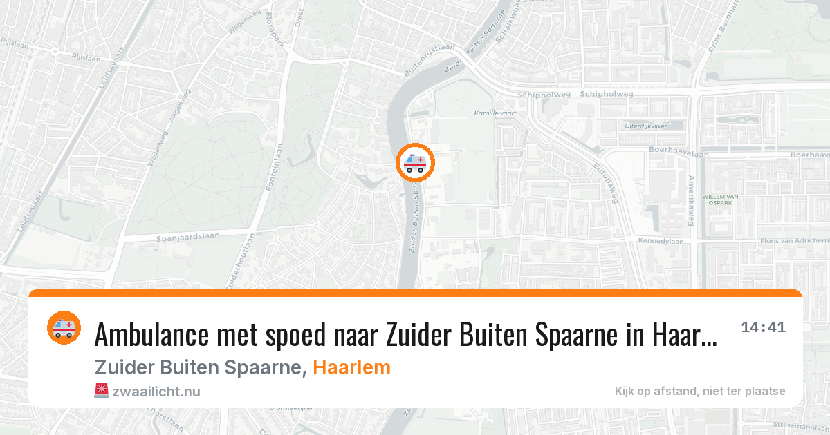 Ambulance met spoed naar Zuider Buiten Spaarne in Haarlem — 20 jan 2026