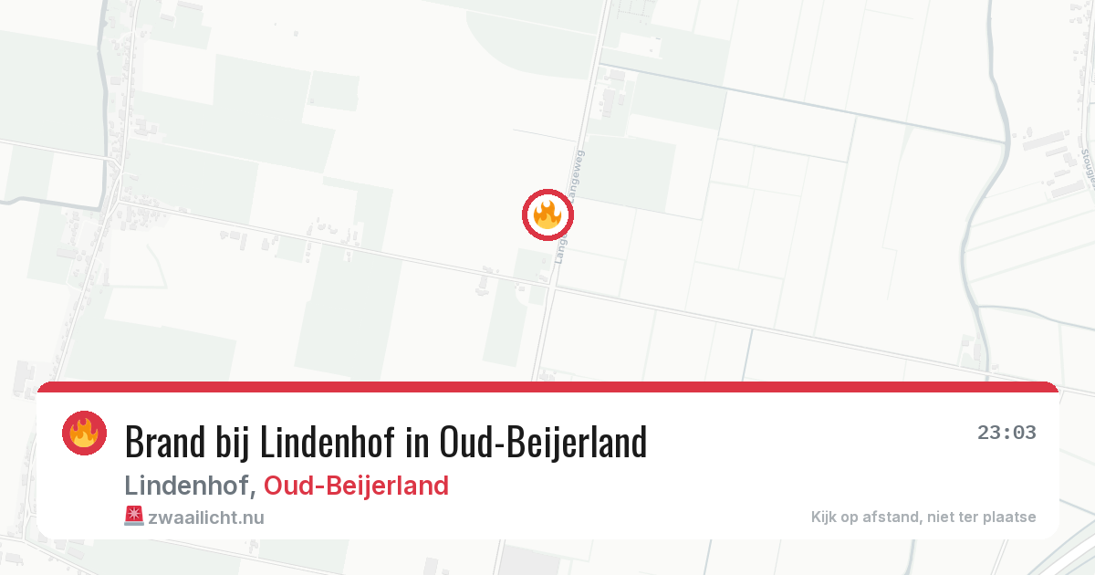 Brand bij Lindenhof in Oud-Beijerland — 1 apr 2026