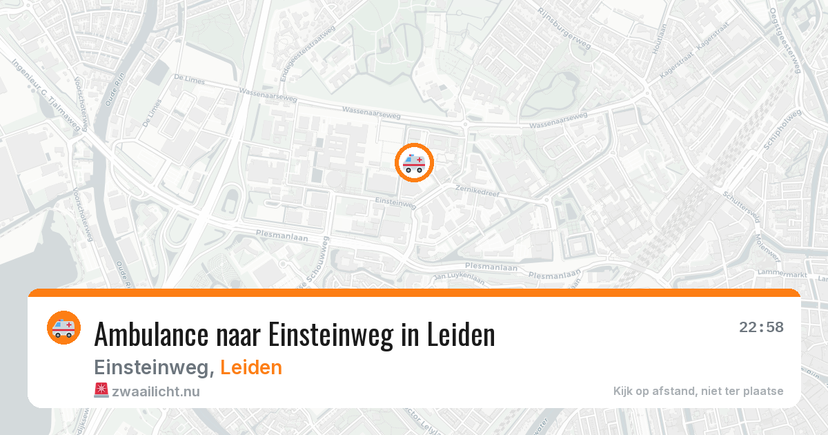 Ambulance naar Einsteinweg in Leiden — 13 jul 2026