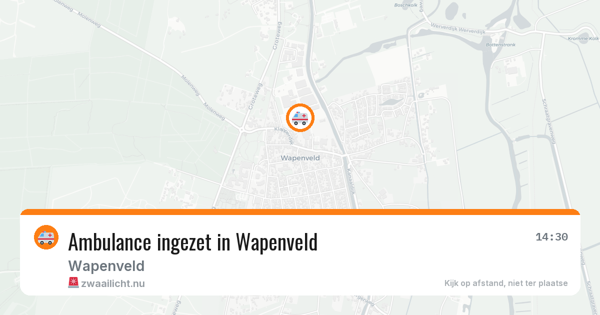 Ambulance ingezet in Wapenveld — 16 jul 2026