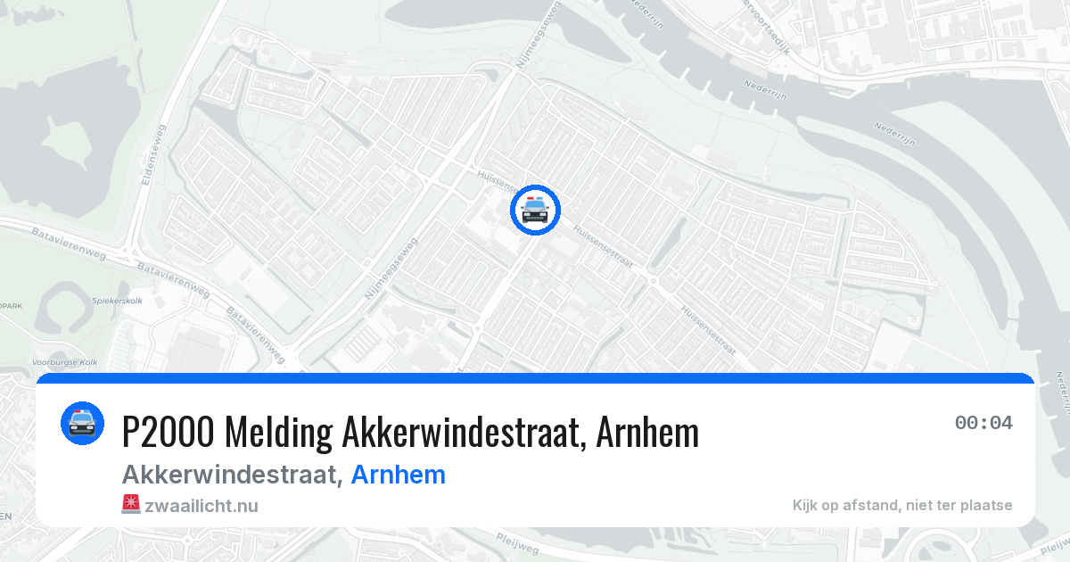 P2000 Melding Akkerwindestraat, Arnhem — 23 jul 2026