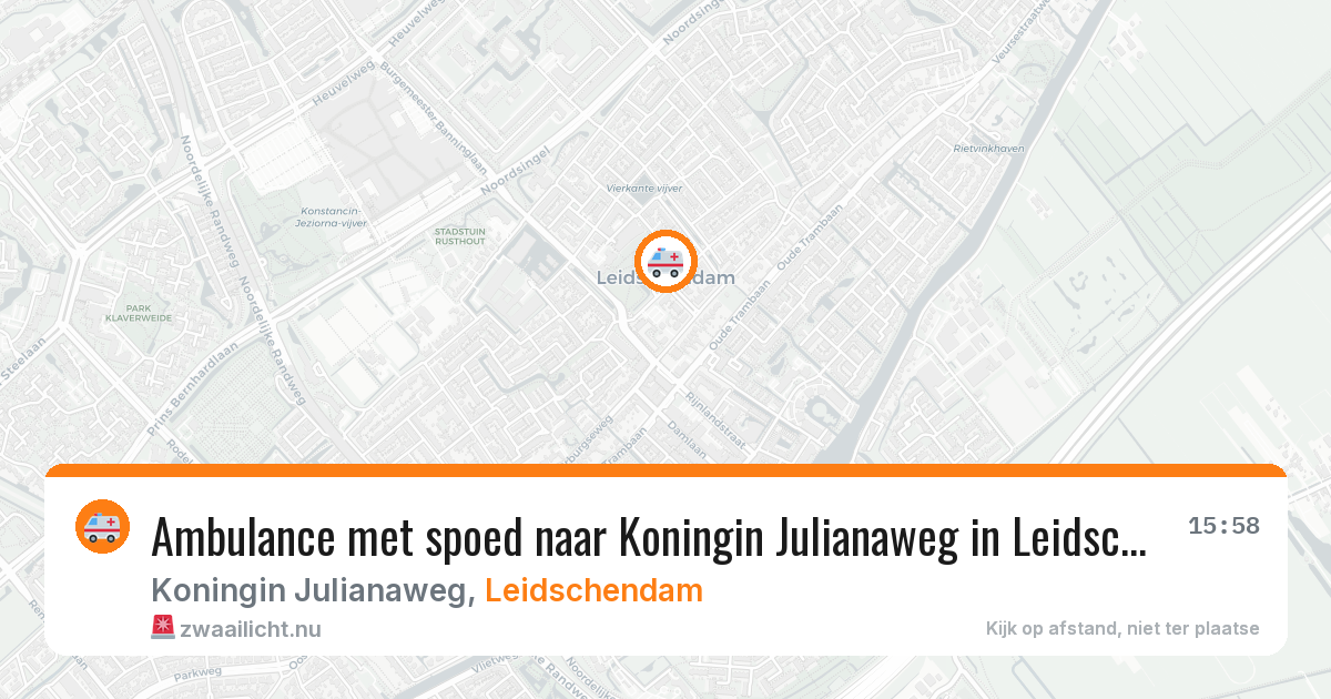 Ambulance met spoed naar Koningin Julianaweg in Leidschendam — 15 mei 2026