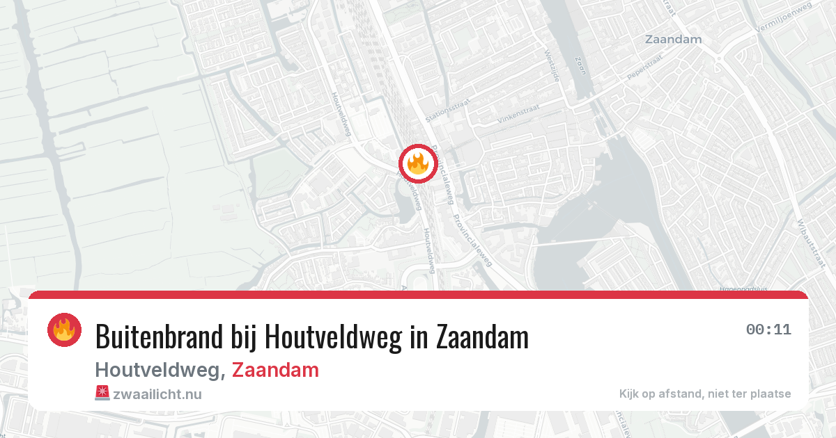 Buitenbrand bij Houtveldweg in Zaandam — 14 jul 2026