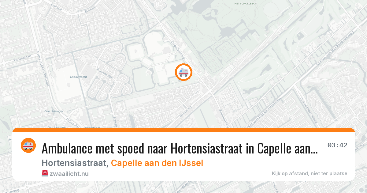 Ambulance met spoed naar Hortensiastraat in Capelle aan den IJssel — 19 jul 2026