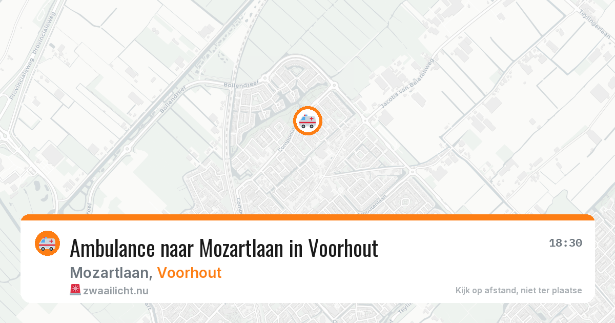 Ambulance naar Mozartlaan in Voorhout — 23 apr 2026