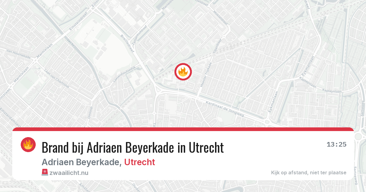 Brand bij Adriaen Beyerkade in Utrecht — 21 jul 2026