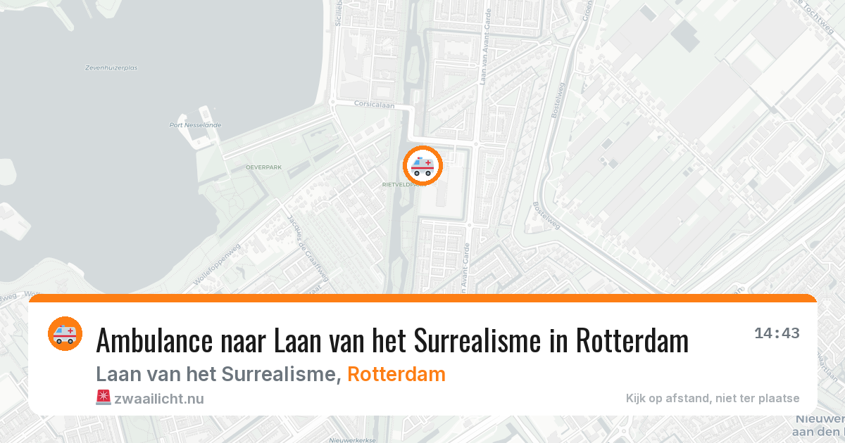 Ambulance naar Laan van het Surrealisme in Rotterdam — 16 jul 2026